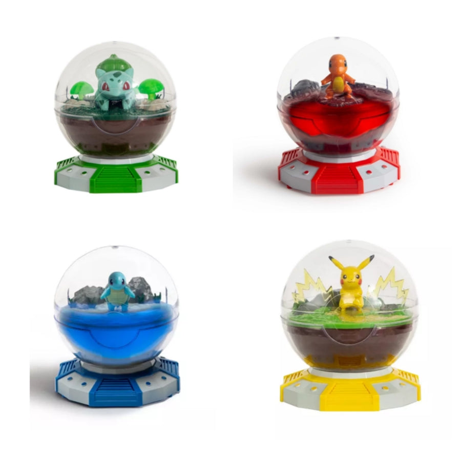 Pokemon Illuminated Terrarium Squirtle, Pikachu, Bulbasaur & Charmander