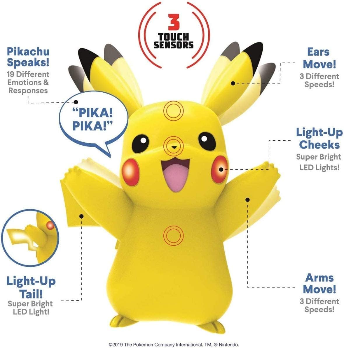 Pokémon My Partner Pikachu Electronic & Interactive Toy with Sound & Motion