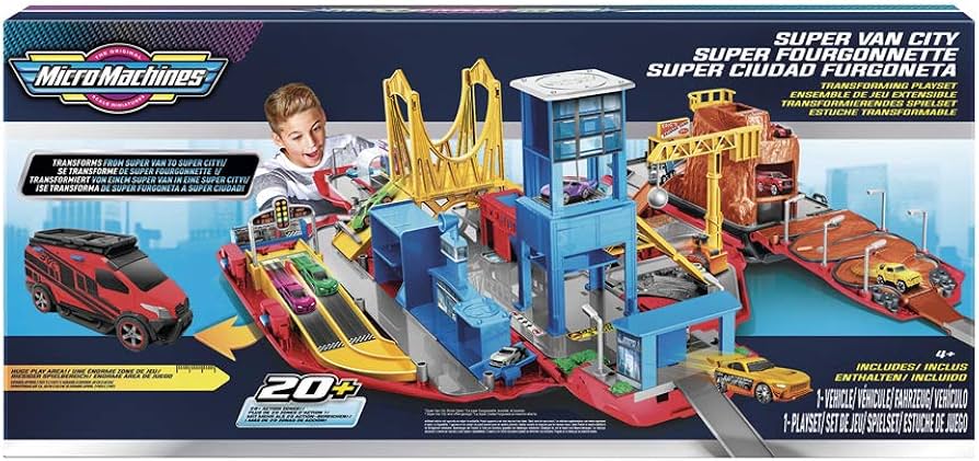 Hasbro Micro Machines Red Super Van Transforming Playset