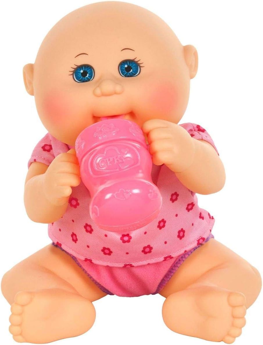 Cabbage Patch Kids, Drink N' Wet Newborn Baby Doll - Baby Girl in Pink Flower Fashion