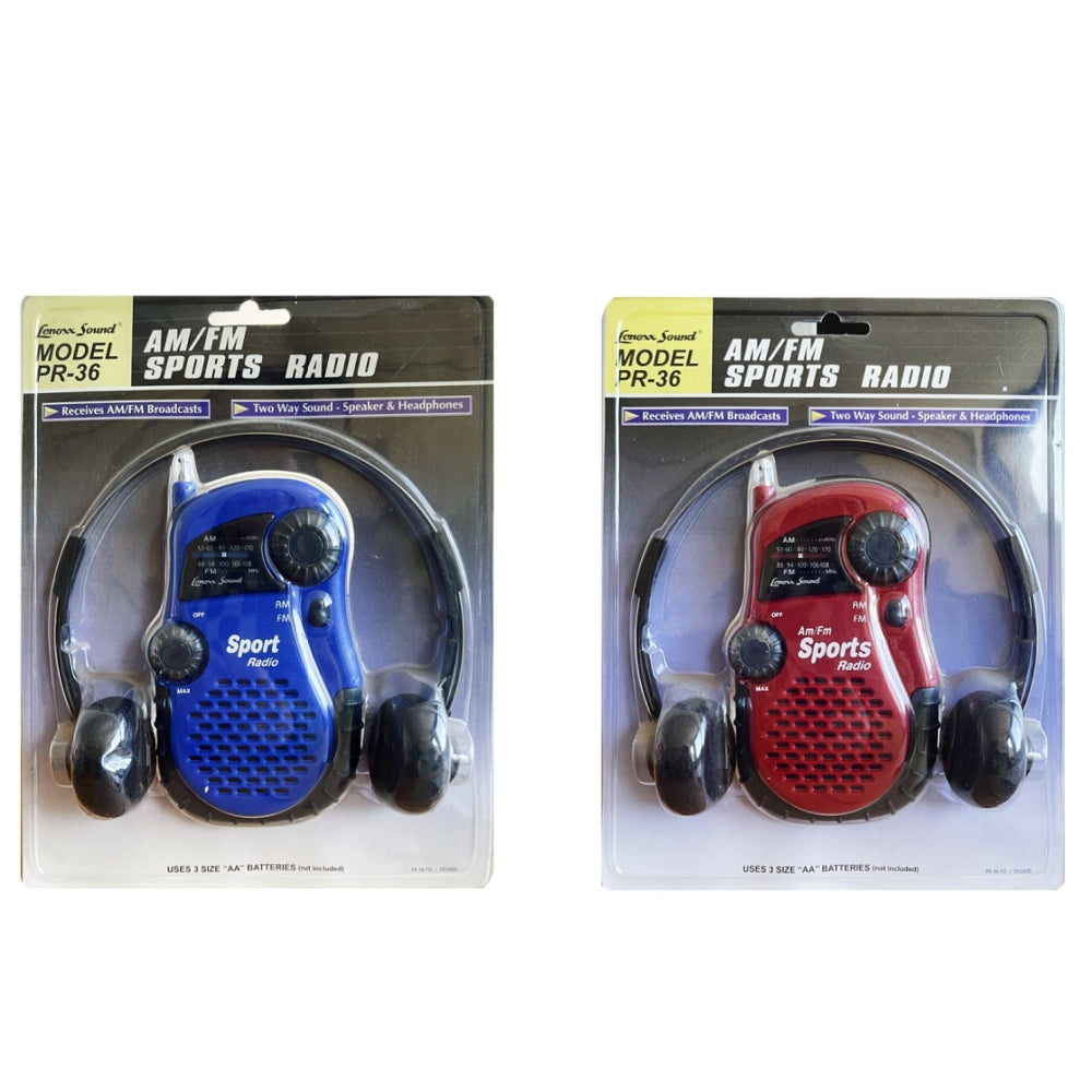 Lenoxx Sound Model PR-36 AM/FM Sports Radio Portable With Headphones ...