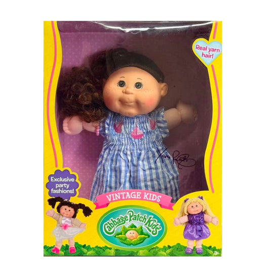 Cabbage Patch Kids Vintage Kids 14"- Classic Blue & White Stripe Dress