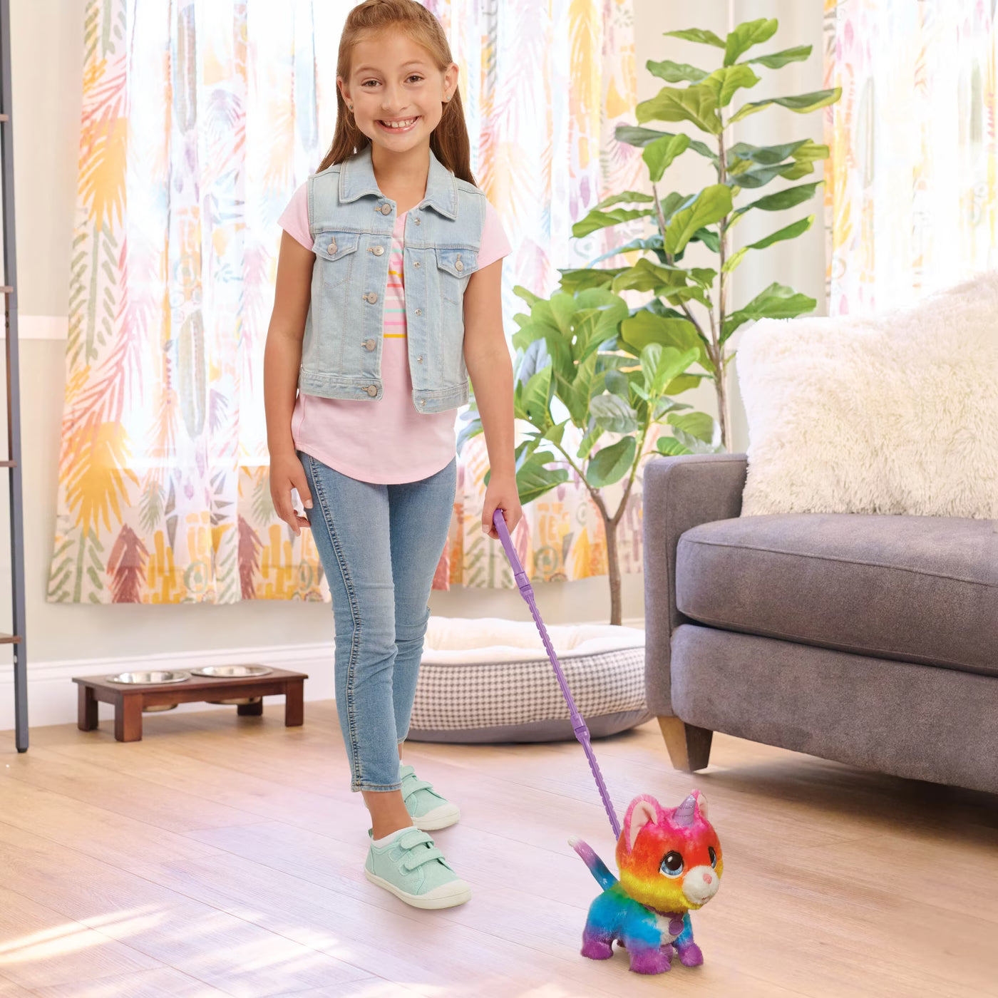 Hasbro Furreal Walk-A-Lots Big Wags Unicorn Cat Toy