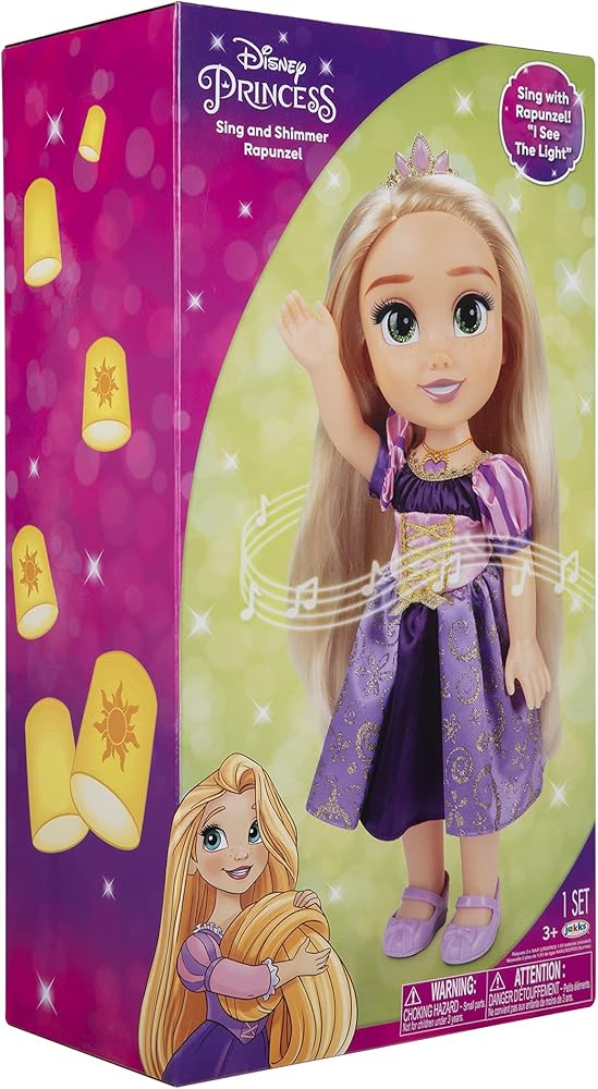 Disney Princess Rapunzel Sing & Shimmer Toddler Doll, Sings I See The Light