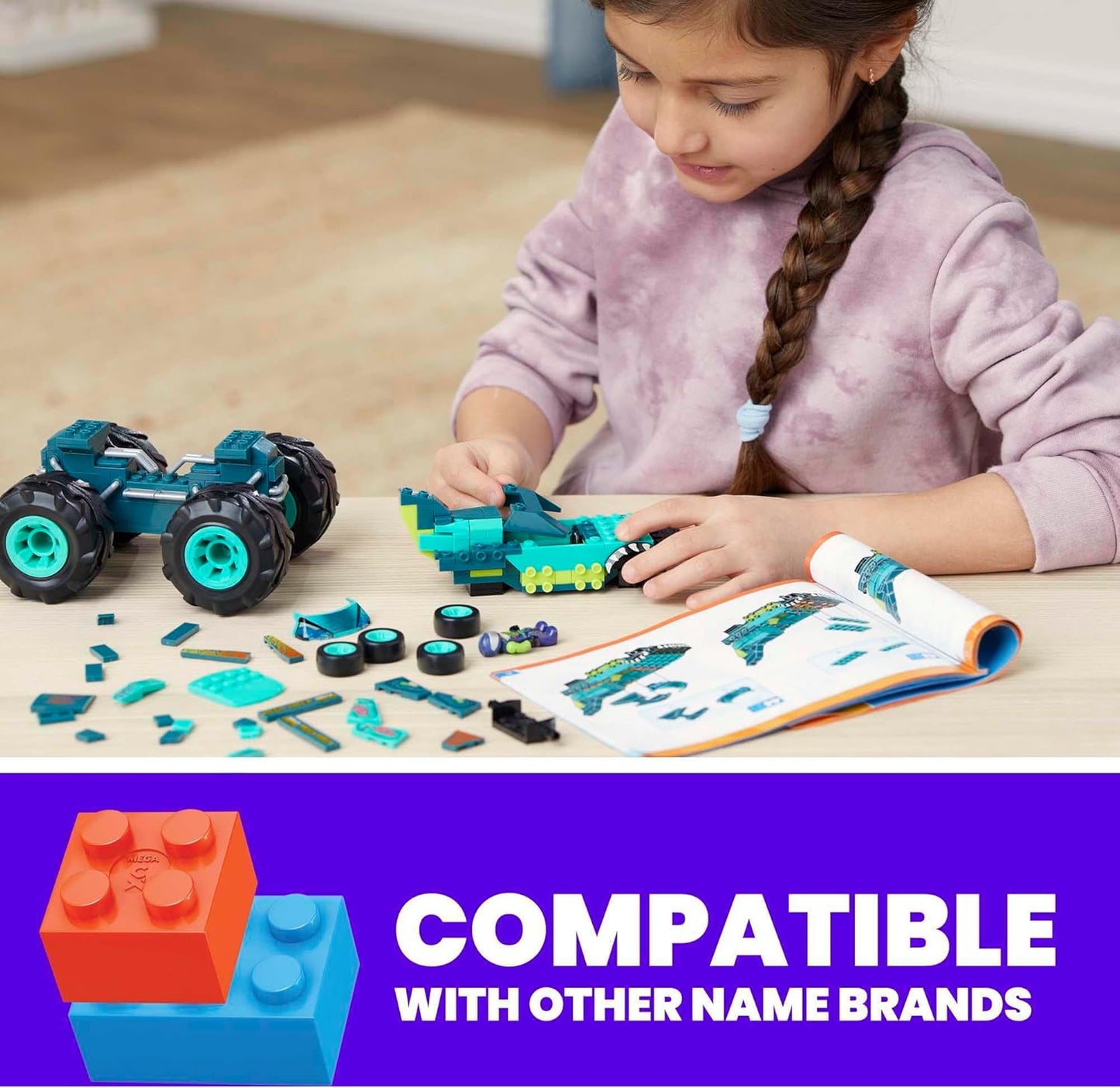 MEGA Hot Wheels Mega-Wrex Monster Truck Building Set 187 PCS