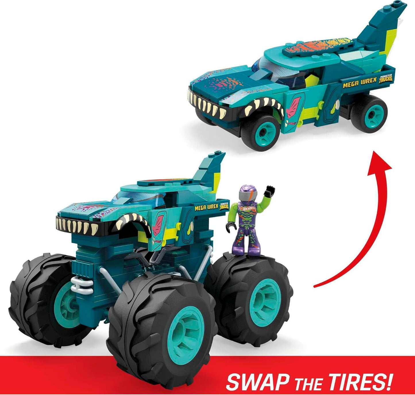 MEGA Hot Wheels Mega-Wrex Monster Truck Building Set 187 PCS