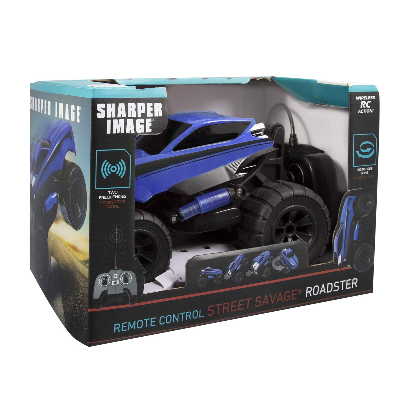 Sharper Image RC Remote Control Street Savage Roadster 360 Degree Spins