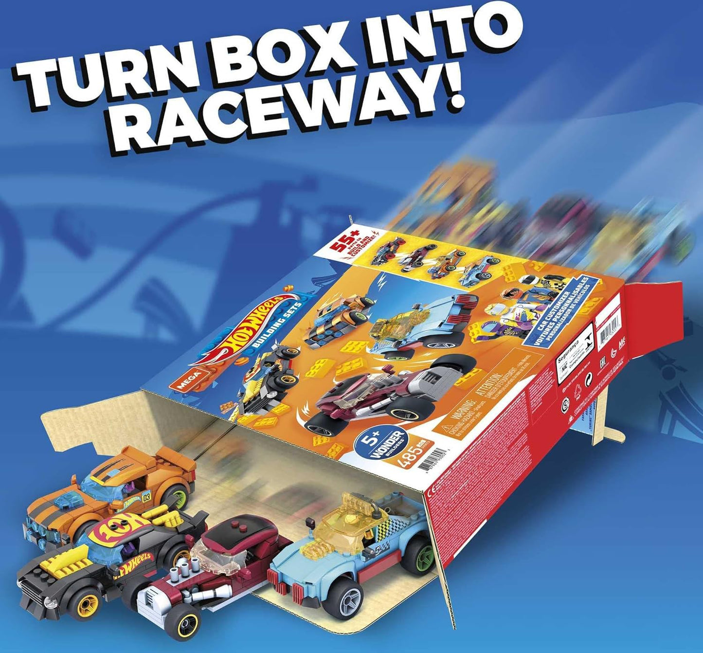 MEGA Brands - Hot Wheels Ultimate Race Car Customizer Building Set 485 PCS