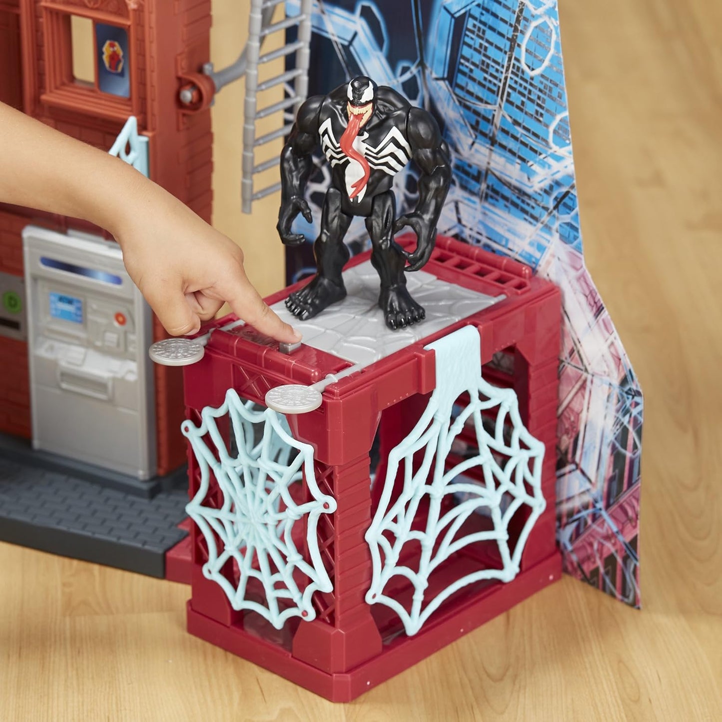 Marvel Spiderman - Mega City Playset - 116cm high - 5 Levels of Play Kids Toys