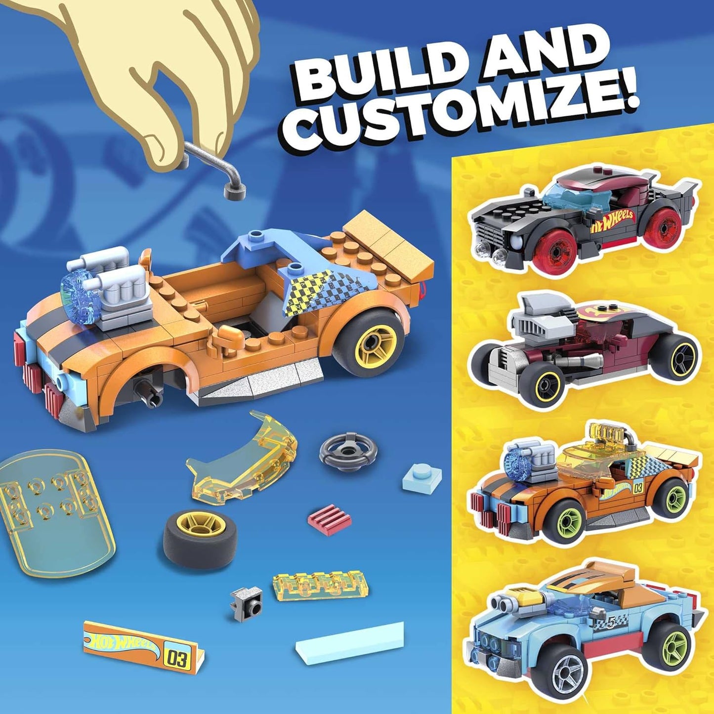 MEGA Brands - Hot Wheels Ultimate Race Car Customizer Building Set 485 PCS