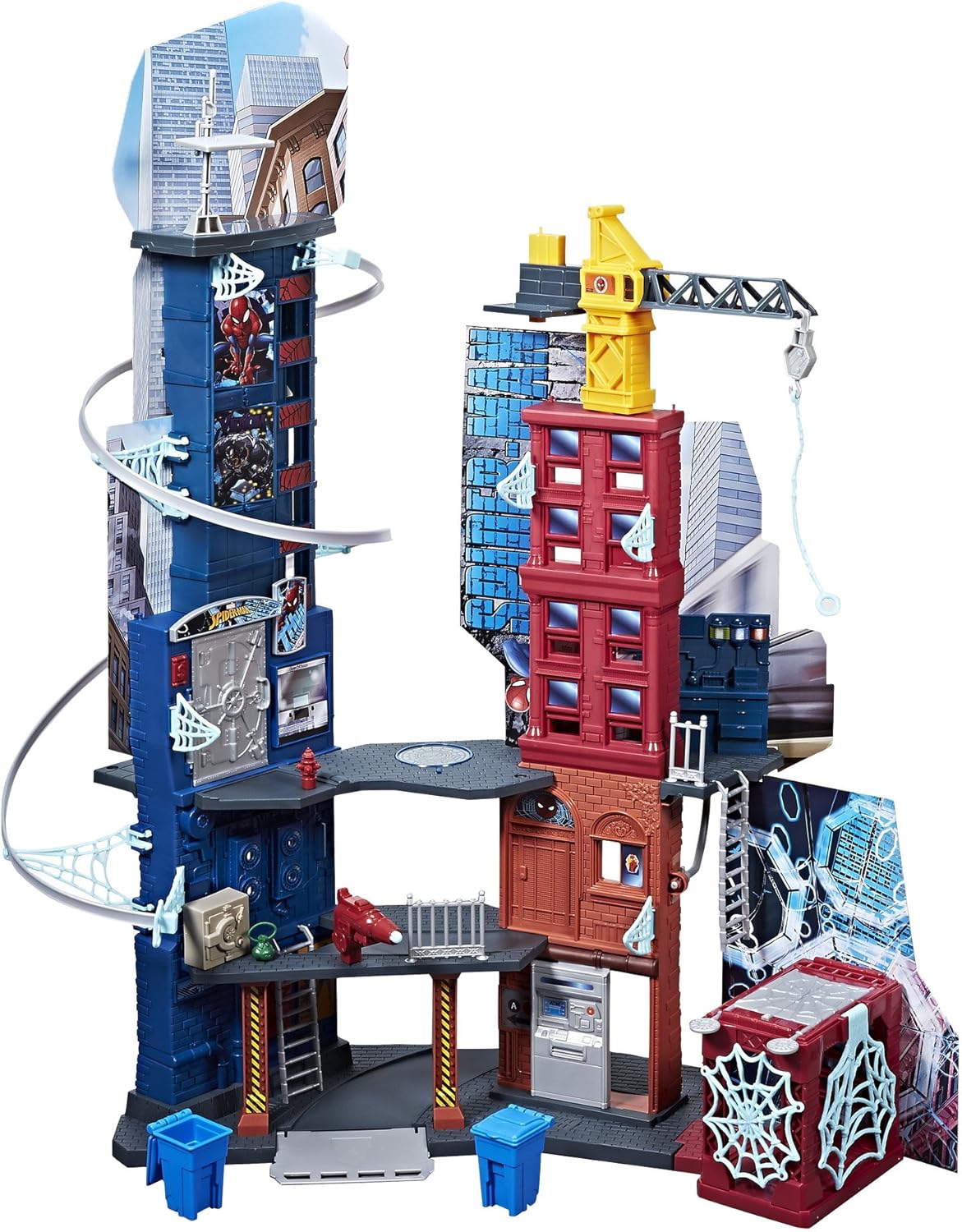 Marvel Spiderman - Mega City Playset - 116cm high - 5 Levels of Play Kids Toys