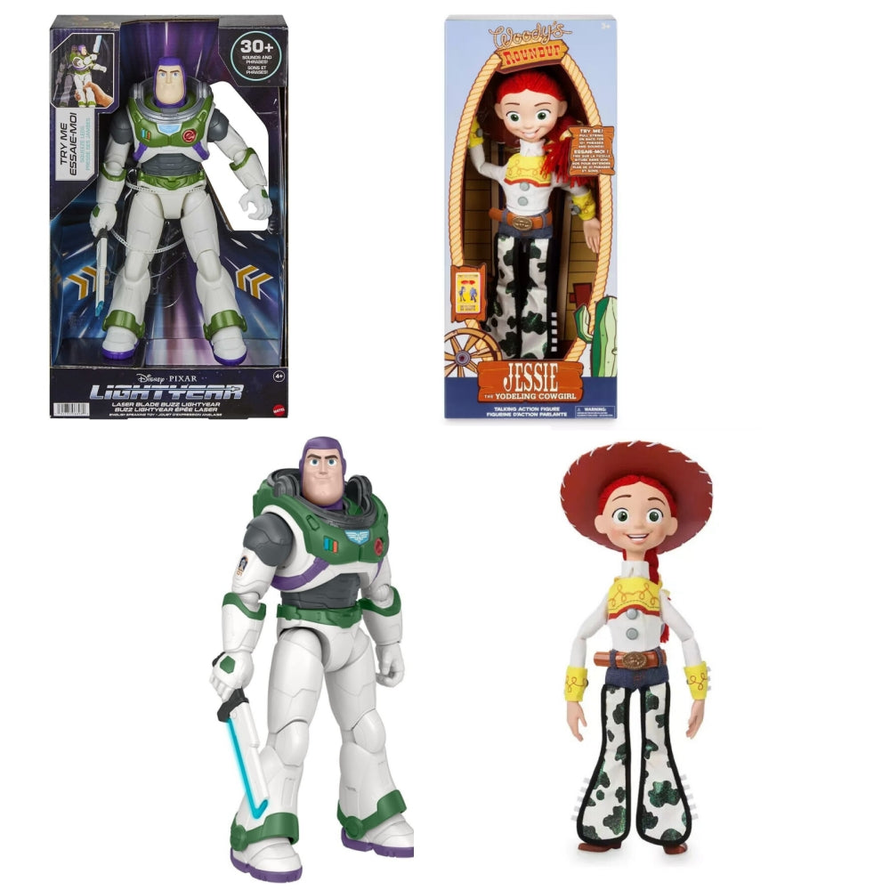 Disney Pixar Toy Story Interactive Talking Jessie & Talking Buzz Lightyear Action Figures