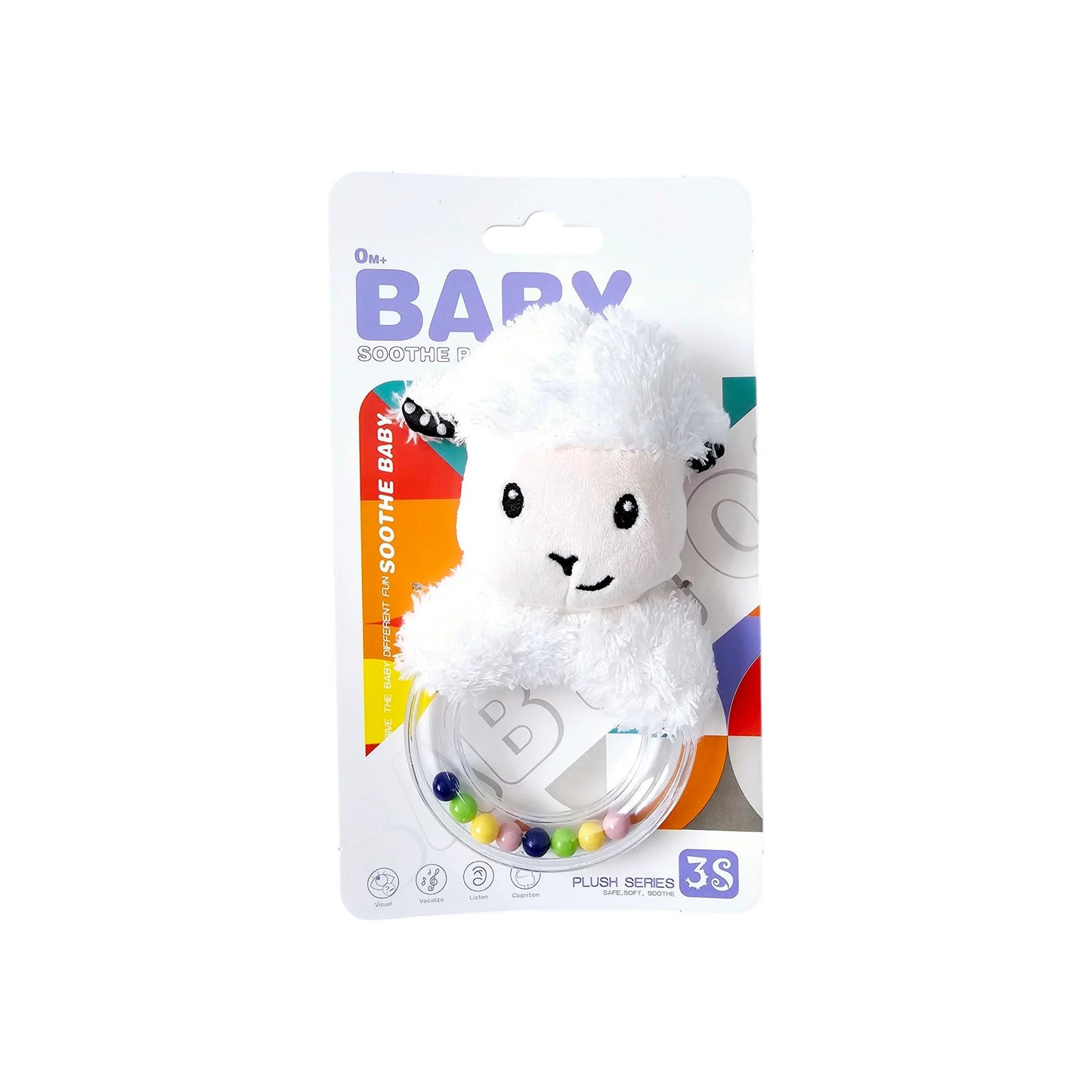 Baby Soothe Plush Soft Rattle Animal Sensory Toy