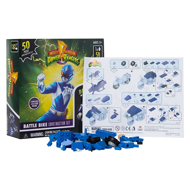 Hasbro Mighty Morphin Power Rangers 50 Piece Battle Bike Construction Sets