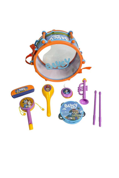 Bluey All-In-One Band 9PCS Set Drum & Instruments Musical Toys