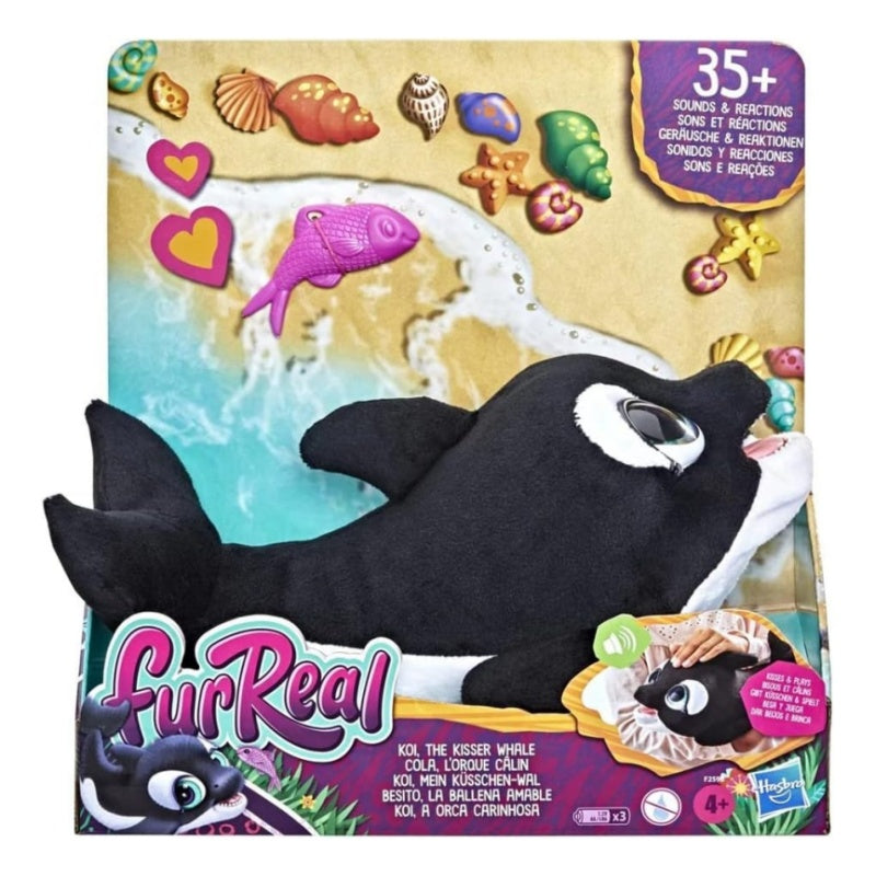 Hasbro FurReal Koi The Kisser Interactive Whale Soft Toy with Kiss Back Sounds