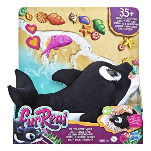 Hasbro FurReal Koi The Kisser Interactive Whale Soft Toy with Kiss Back Sounds