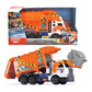Dickie Toys Action Series 46cm Garbage Truck Toy Vehicle - Orange Battery Operate