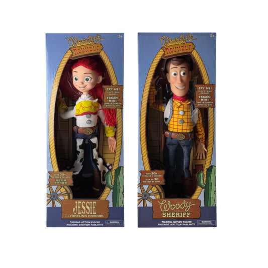 Disney Pixar Toy Story Talking Action Figure - Woody The Sheriff and Jessie The Yodelin' Cowgirl