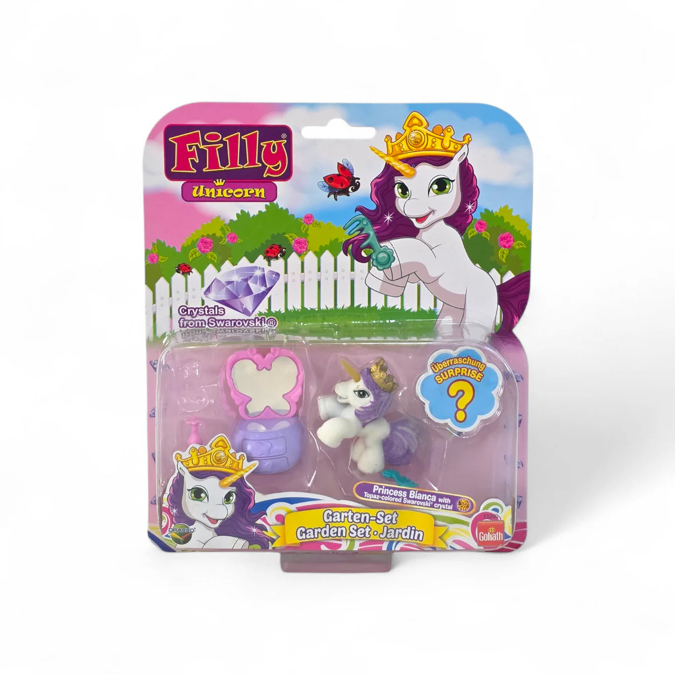5 x Filly Unicorn Garden Set with Swarovski Crystal Bundle