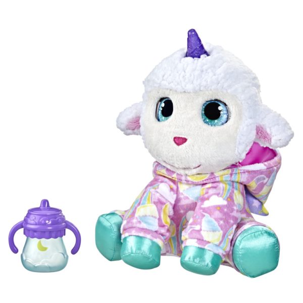Hasbro FurReal Sweet Jammiecorn Lamb Light-Up Toy with 35+ Sounds Pet Play Soft Gift