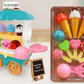Ice Cream Cart Food Play Set with Ice Cream and Accessories Kids Pretend Toy