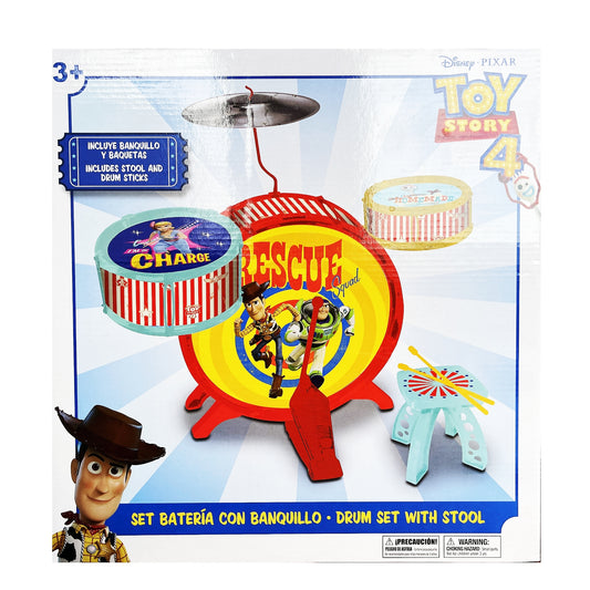 Disney Pixar Toy Story 4 Drum Set with Stool and Drum Sticks