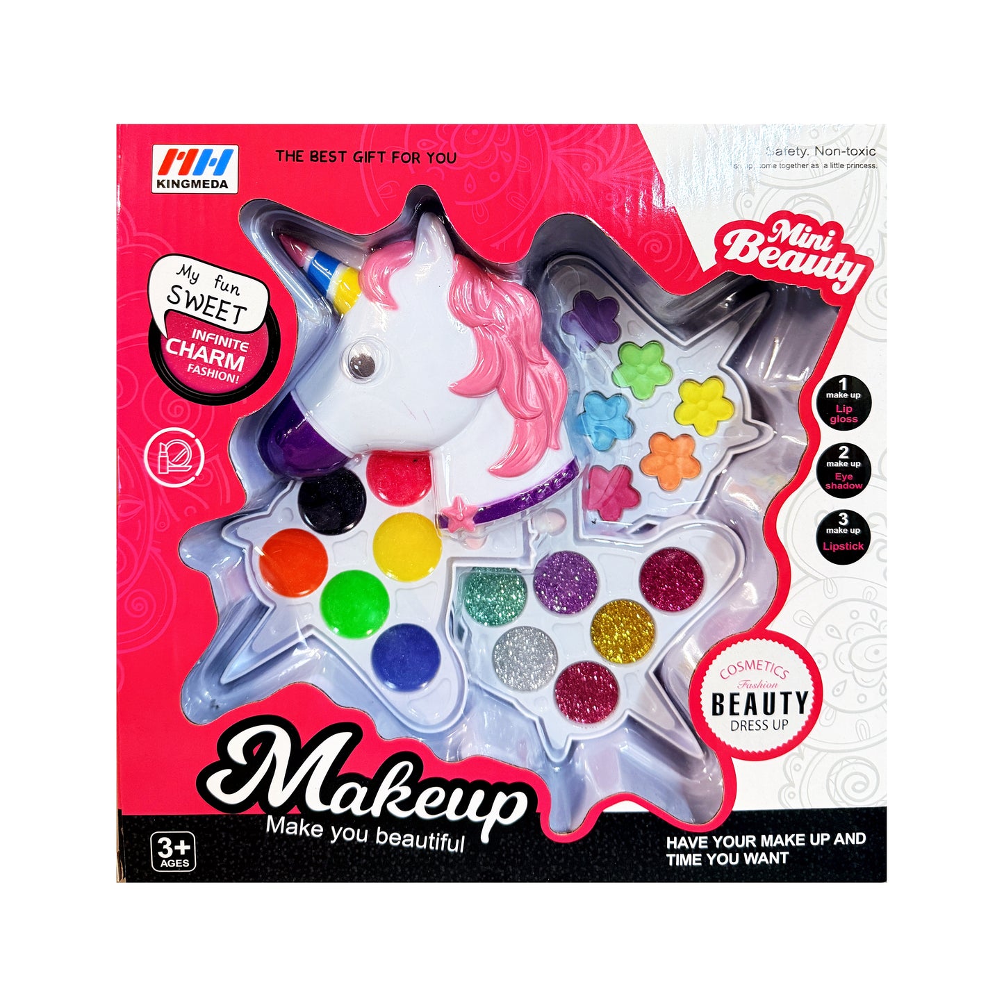 My Fun Sweet Girls Make Up Kids Pretend Playset - Lip Gloss, Eye Shadow