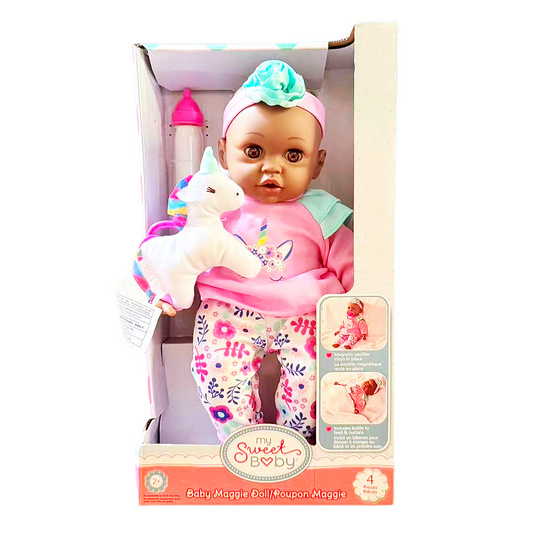 13.5“ My Sweet Love Unicorn Baby Doll & Accessories Set