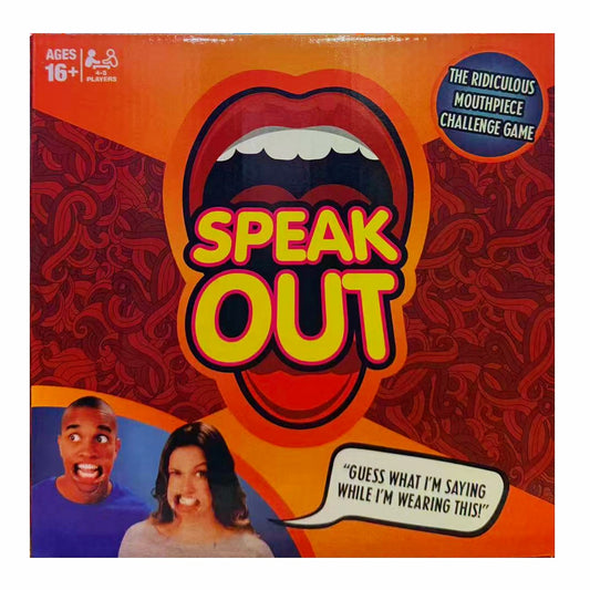 Speak Out Board Game (w 10 Mouthpieces) Mouthpiece Challenge 16+