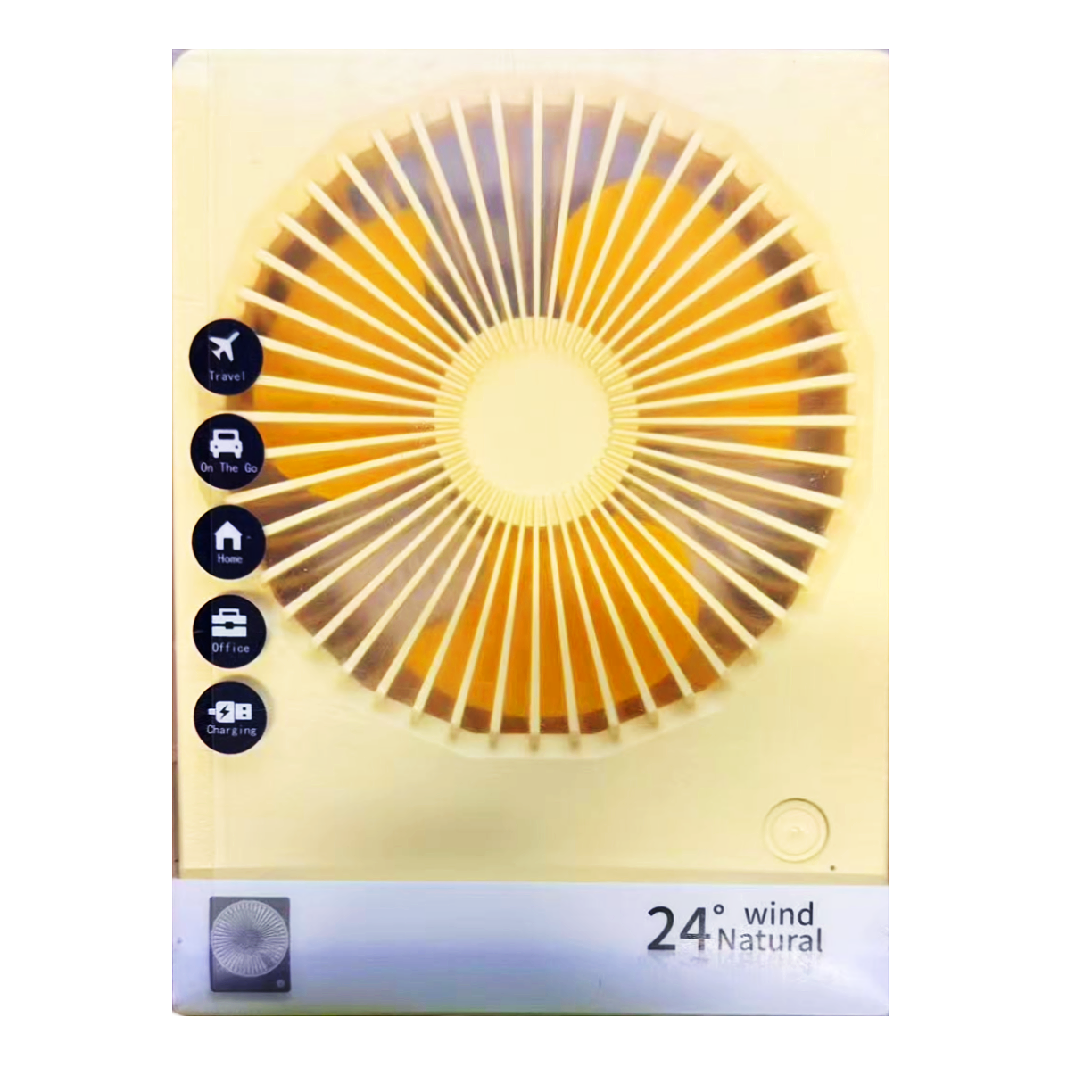 Three Speed Rechargeable Electric Fan Natural Wind Angle Adjustable
