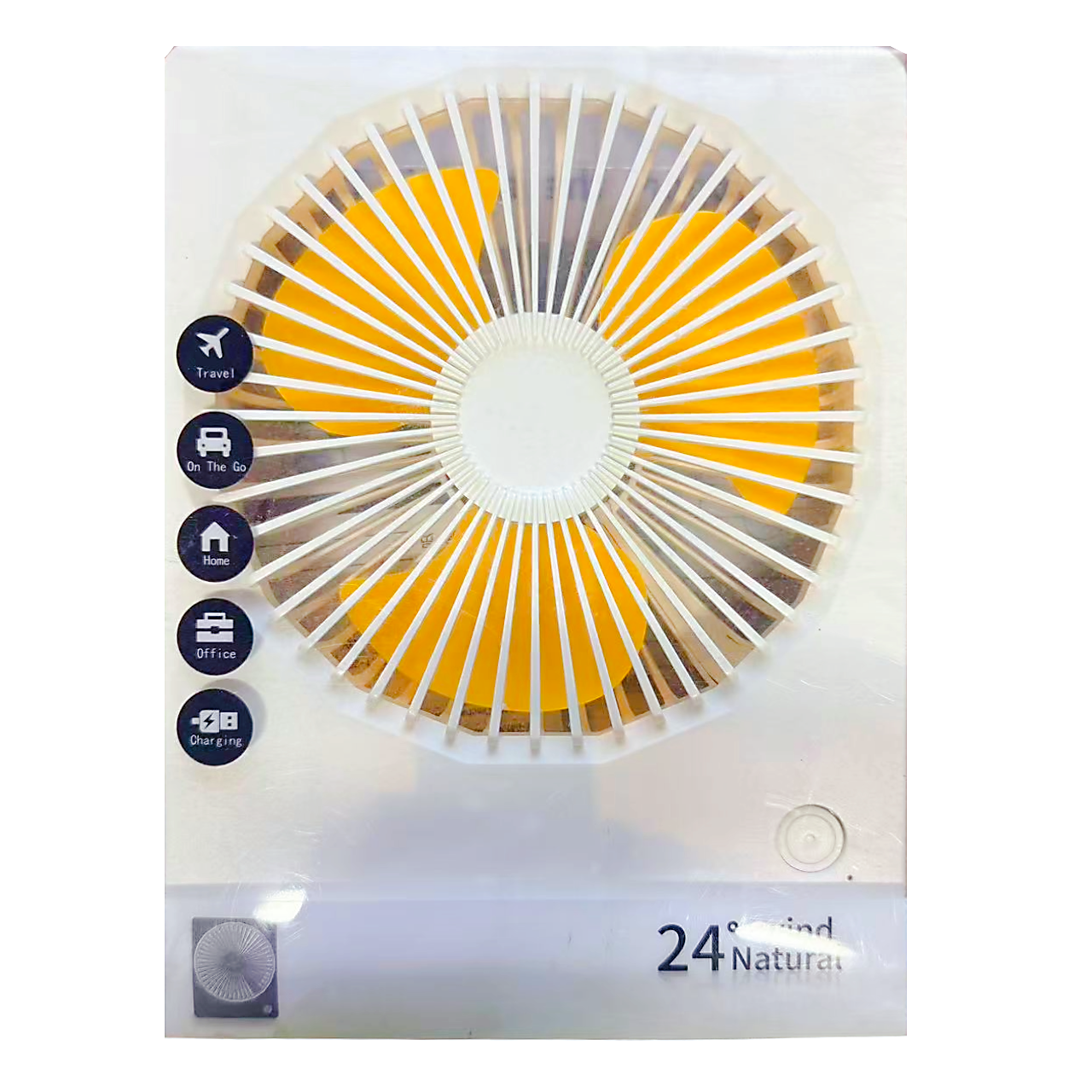 Three Speed Rechargeable Electric Fan Natural Wind Angle Adjustable