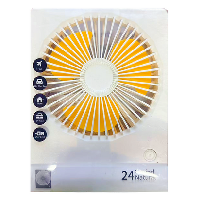 Three Speed Rechargeable Electric Fan Natural Wind Angle Adjustable