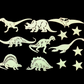 Reusable Self-Adhesive Glow-in-the-Dark Kids Room Wall Decor - Universal, Star, Planet, Dinosaur, Bear and Ocean Fish