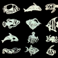Reusable Self-Adhesive Glow-in-the-Dark Kids Room Wall Decor - Universal, Star, Planet, Dinosaur, Bear and Ocean Fish