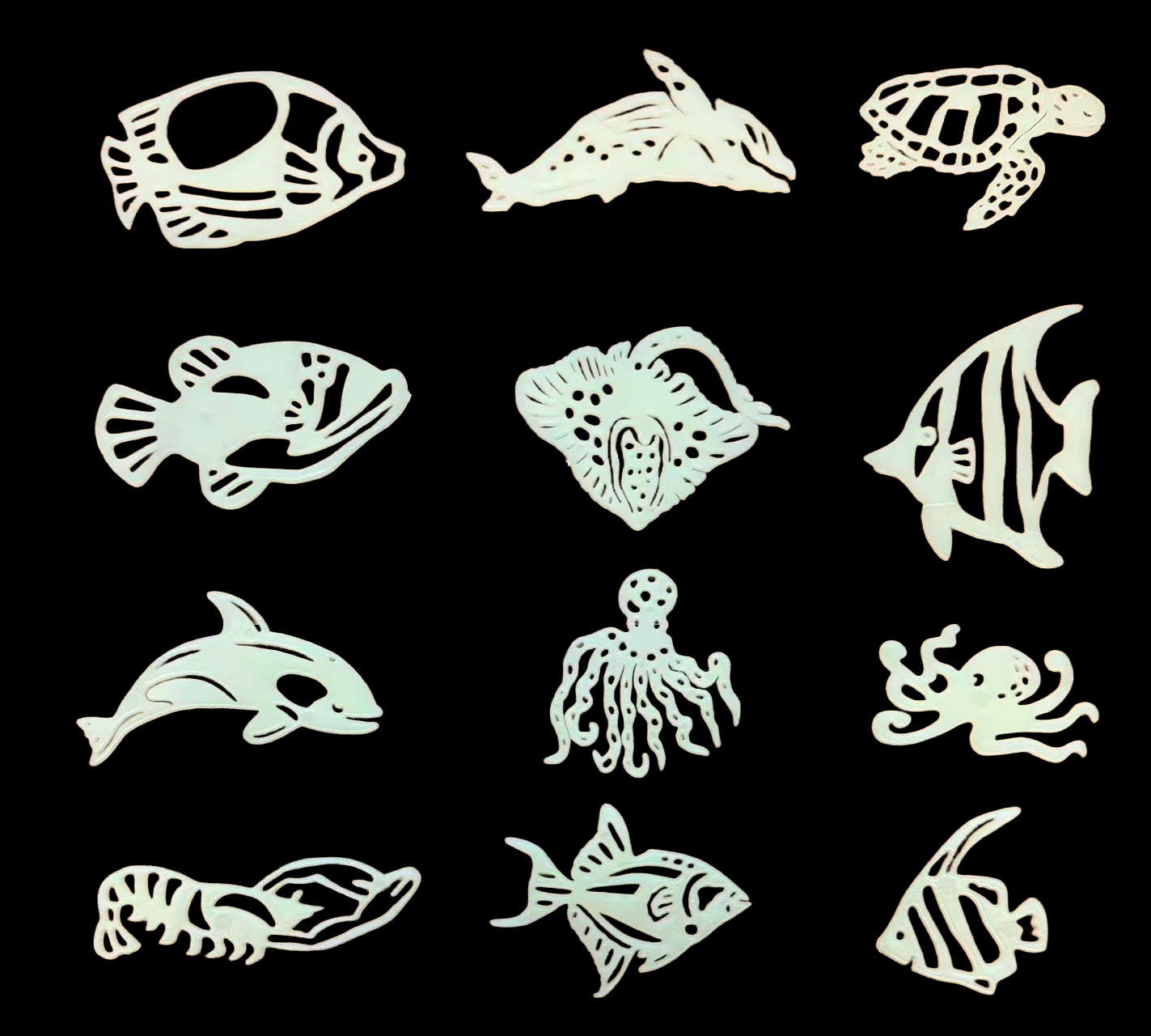 Reusable Self-Adhesive Glow-in-the-Dark Kids Room Wall Decor - Universal, Star, Planet, Dinosaur, Bear and Ocean Fish