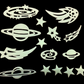 Reusable Self-Adhesive Glow-in-the-Dark Kids Room Wall Decor - Universal, Star, Planet, Dinosaur, Bear and Ocean Fish