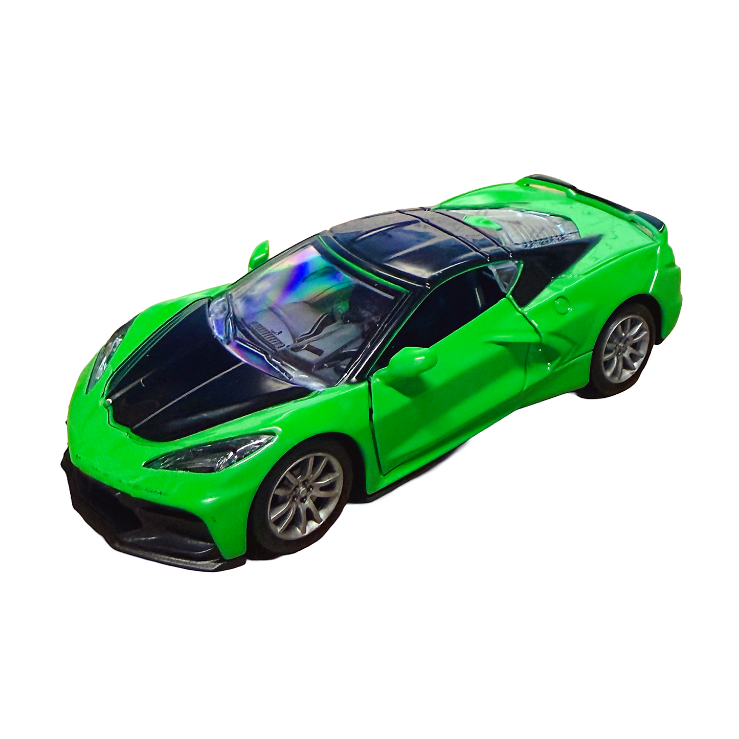 5" Die-Cast Alloy Pull-Back Racing Vehicle Sports Car Toy Model Set - Green