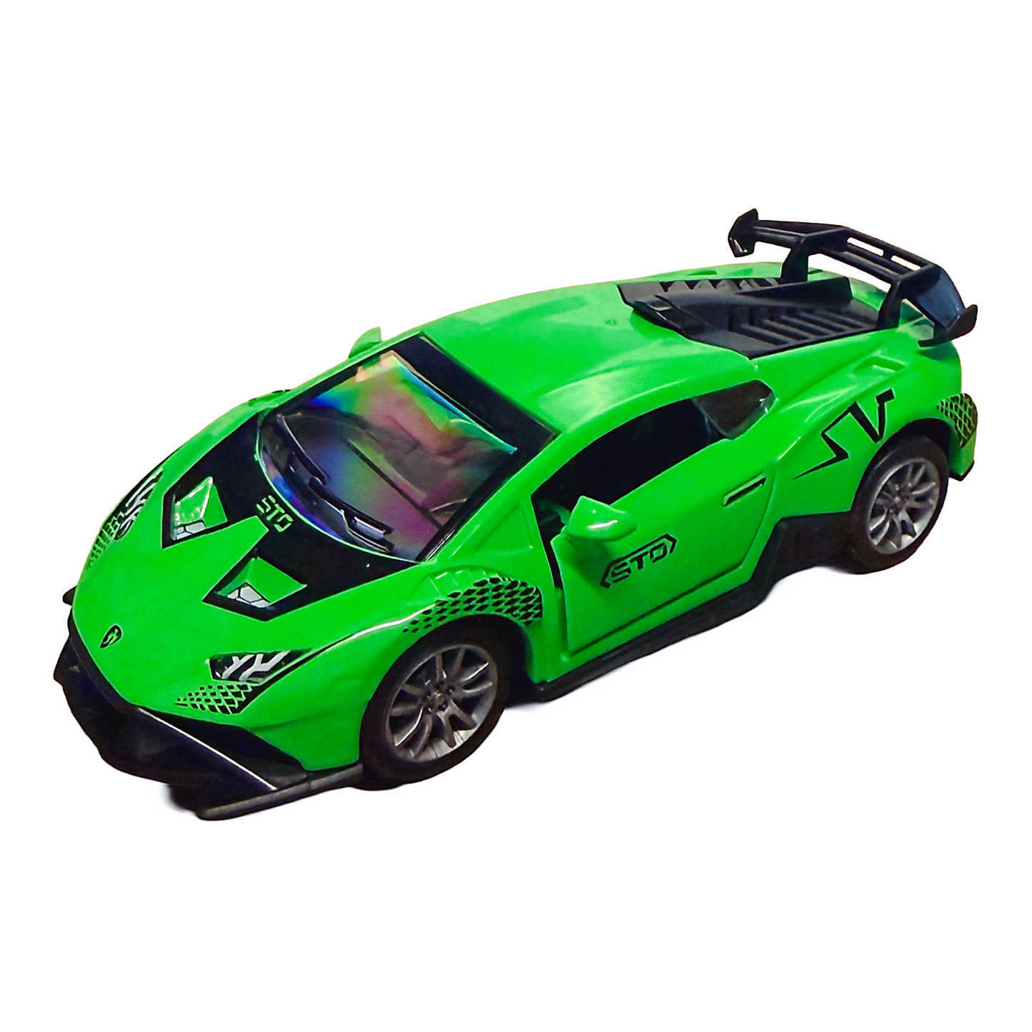 5" Die-Cast Alloy Pull-Back Racing Vehicle Sports Car Toy Model Set - Green