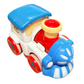 4 x 3.5" Diecast Metal Mini Macaron Pull-and-Go Trains Set