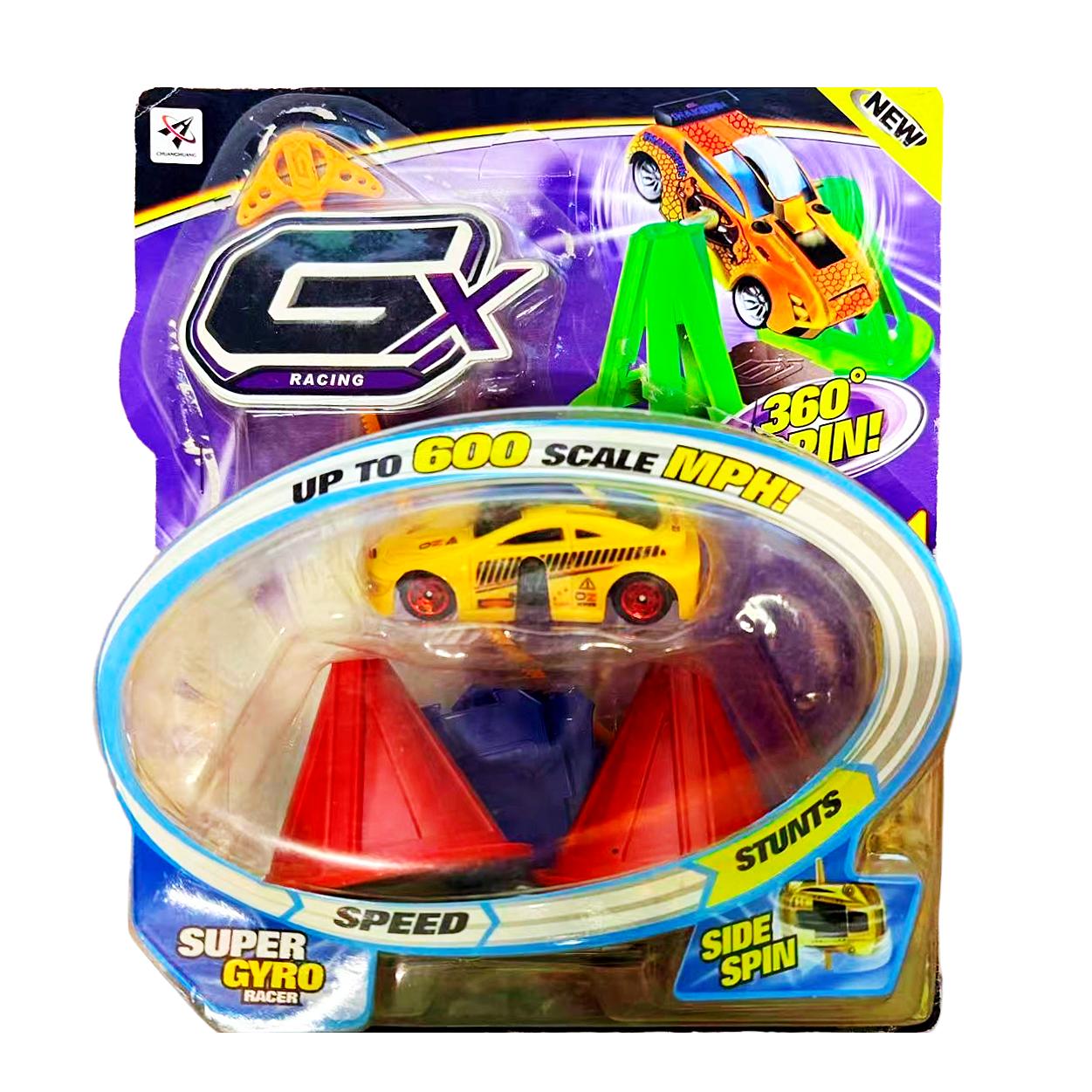 GX Racing Super Gyro Racer Stunt Car 360 Degree Spinning Playset