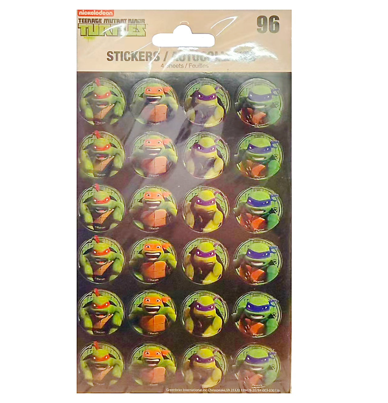 Disney & Marvel Kids Sticker Sheets - Choice of Frozen, Mickey, Spider-Man or Ninja Turtles