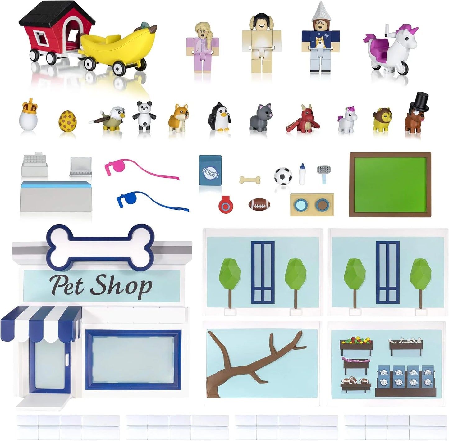 40 Pieces Jazware Roblox Adopt Me: Pet Store Action Figure Set