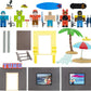 28 Pieces Jazware Roblox Arsenal: Operation Beach Day Action Figure Set