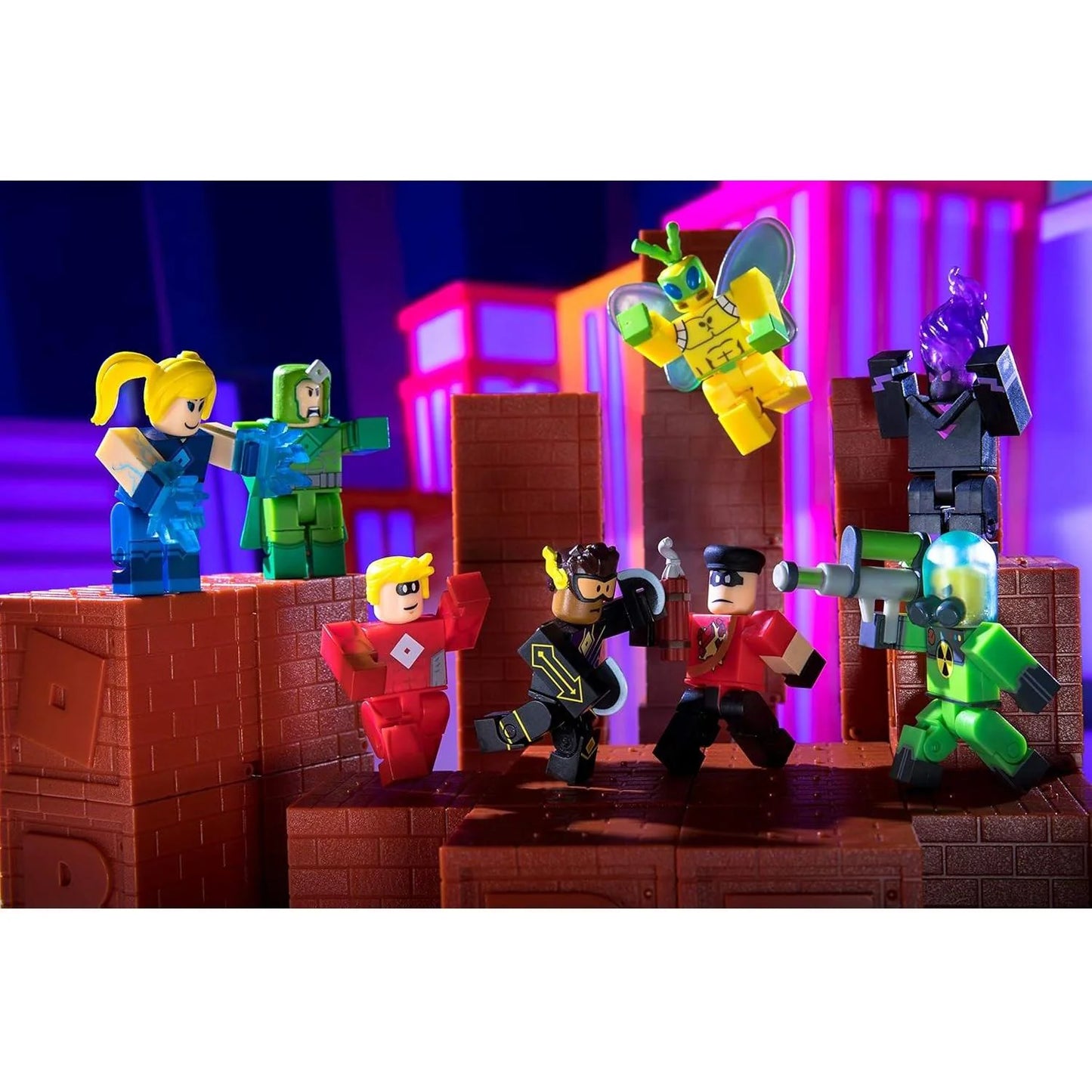 21 Pieces Jazware Roblox Heroes of Robloxia Action Figure Set