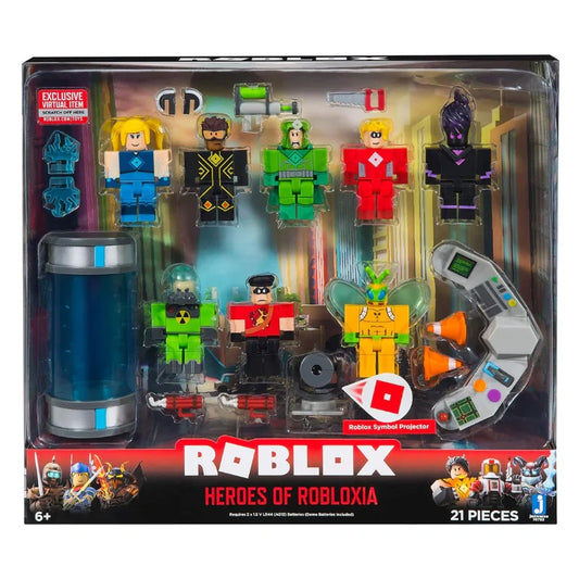 21 Pieces Jazware Roblox Heroes of Robloxia Action Figure Set
