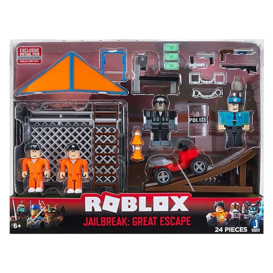24 Pieces Jazware Roblox Jailbreak Great Escape Action Figure Set