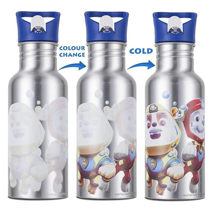 Nickelodeon Paw Patrol Colour Changing Aluminium Kids Water Bottle - Blue
