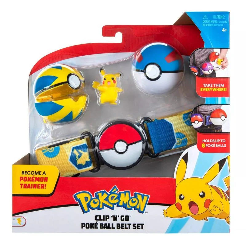 Pokémon Pikachu & Squirtle Clip 'N' Go Poké Ball Belt Set Action Figure