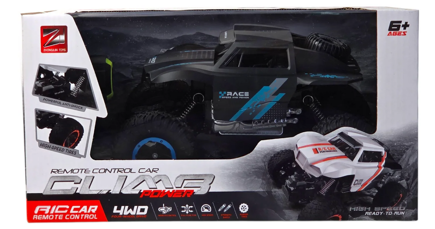 4WD RC Climb Power Remote Control Car – High-Speed Off-Road Truck with Anti-Shock Suspension & Durable Tires